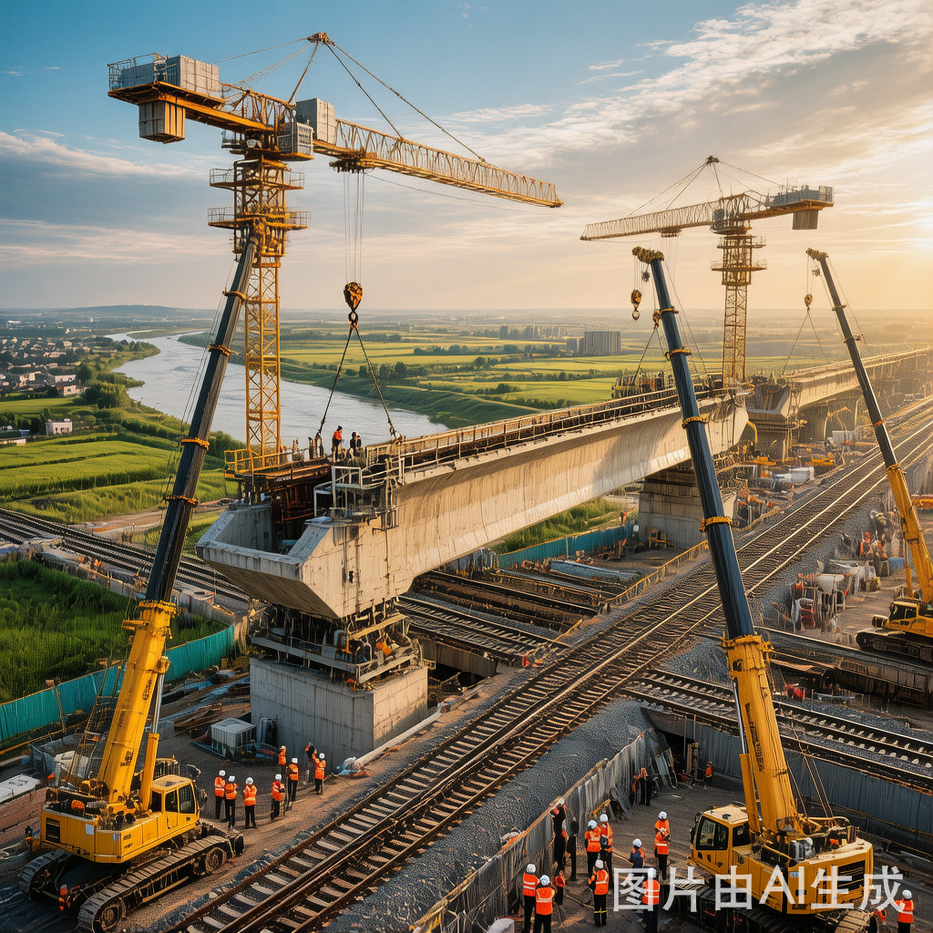 6000吨巨梁空中转体82度！沿江高铁跨京广铁路施工圆满完成