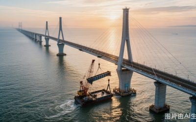 世界最大跨度！杭州湾跨海铁路桥中航道桥首节钢梁架设成功